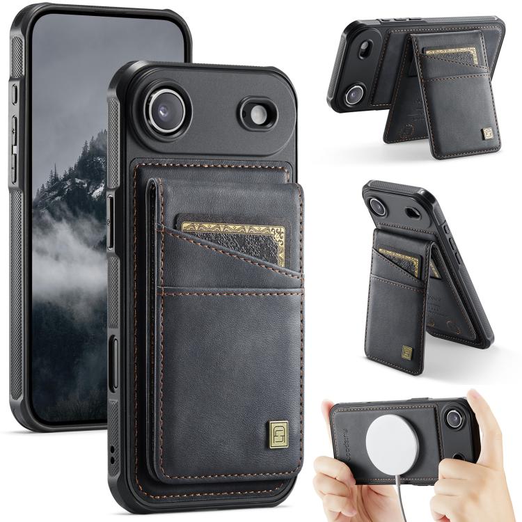 AutSpace A12 MagSafe Magnetic RFID Card Bag Phone Case, For iPhone 17 Pro Max, For iPhone 17 Pro, For iPhone 17, For iPhone Air