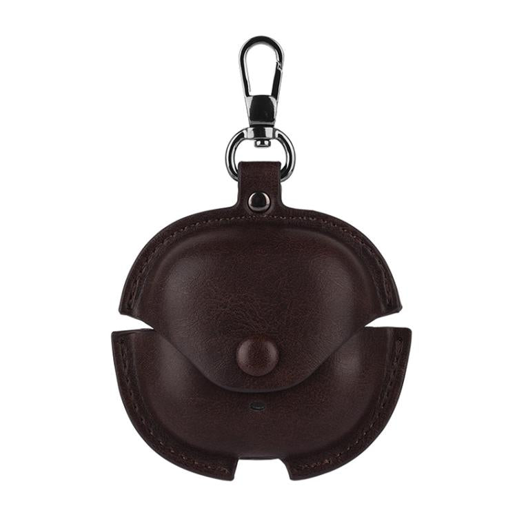 Business Leather Earphone Protective Case with Hook, For Redmi Buds 6 Lite