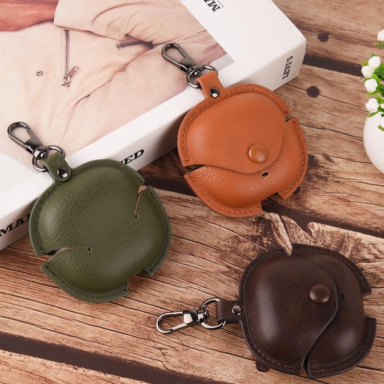Business Leather Earphone Protective Case with Hook, For Redmi Buds 8 Lite / Buds 6 Lite, For Redmi Buds 6 Lite