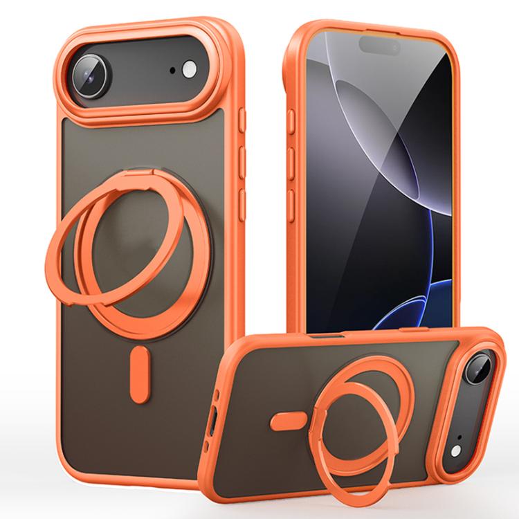 Frosted 360 Degree MagSafe Magnetic Holder Phone Case, For iPhone 17e / 16e, For iPhone 17 Pro Max, For iPhone 17 Pro, For iPhone 17, For iPhone Air