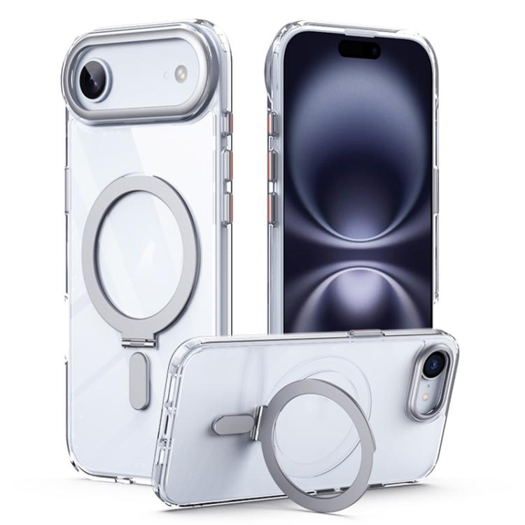 Airbag MagSafe Shockproof Frosted Phone Case with Fold Holder, For iPhone 16e / 17e, For iPhone 17 Pro Max, For iPhone 17 Pro, For iPhone 17, For iPhone Air