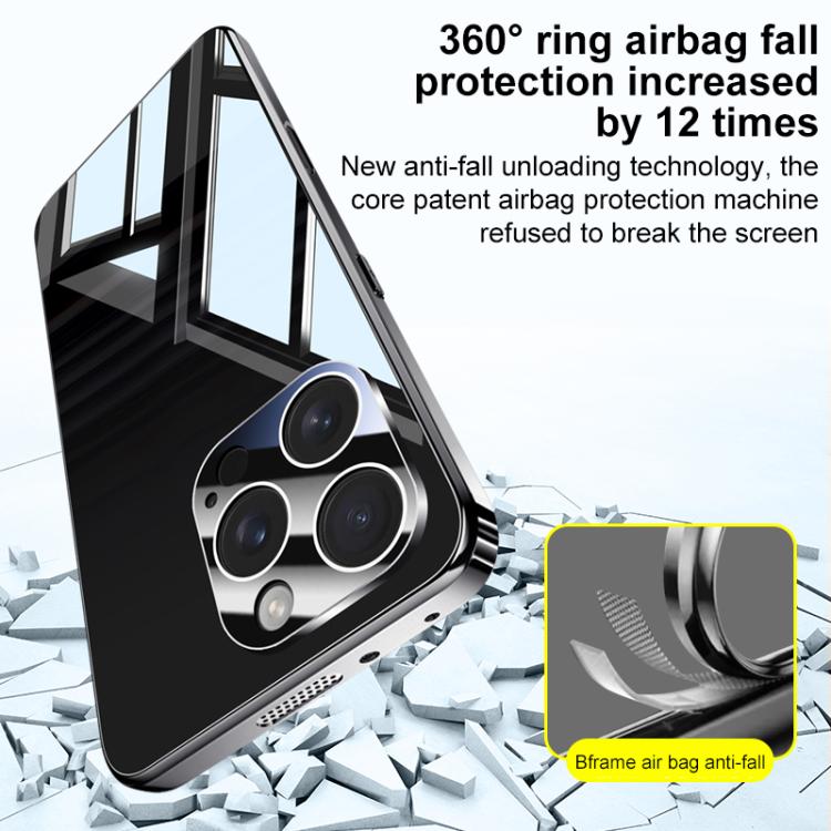 Electroplating Ice Crystal Airbag Full Coverage Shockproof Phone Case, For iPhone Air, For iPhone 16 Pro Max, For iPhone 16 Pro, For iPhone 16 Plus