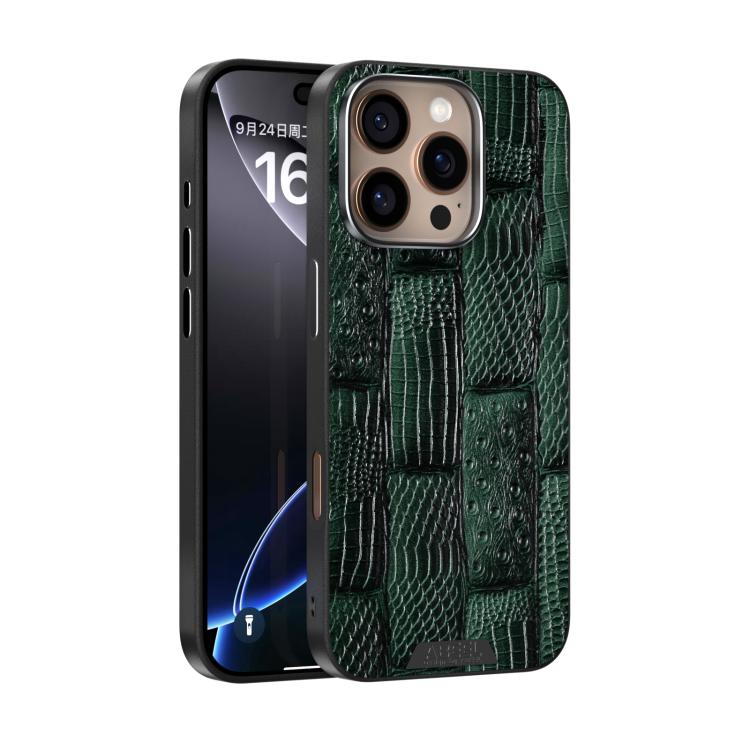 ABEEL Beast Pattern 6D Micro-Embossed MagSafe Genuine Leather Phone Case, For iPhone 18 Pro / 17 Pro, For iPhone 18 Pro Max / 17 Pro Max, For iPhone 17e / 16e, For iPhone 17, For iPhone Air, For iPhone 16 Pro Max