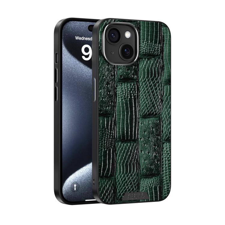 ABEEL Beast Pattern 6D Micro-Embossed MagSafe Genuine Leather Phone Case, For iPhone 13 Pro, For iPhone 13