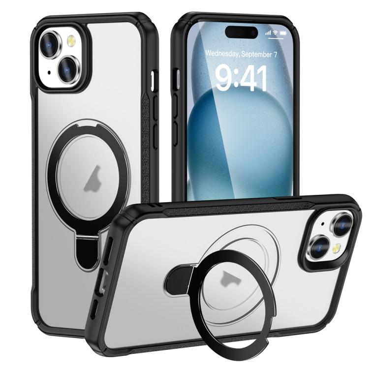 Skin Feel Magnetic Holder MagSafe Phone Case, For iPhone 16, For iPhone 15 Pro Max, For iPhone 15 Pro, For iPhone 15 Plus / 14 Plus