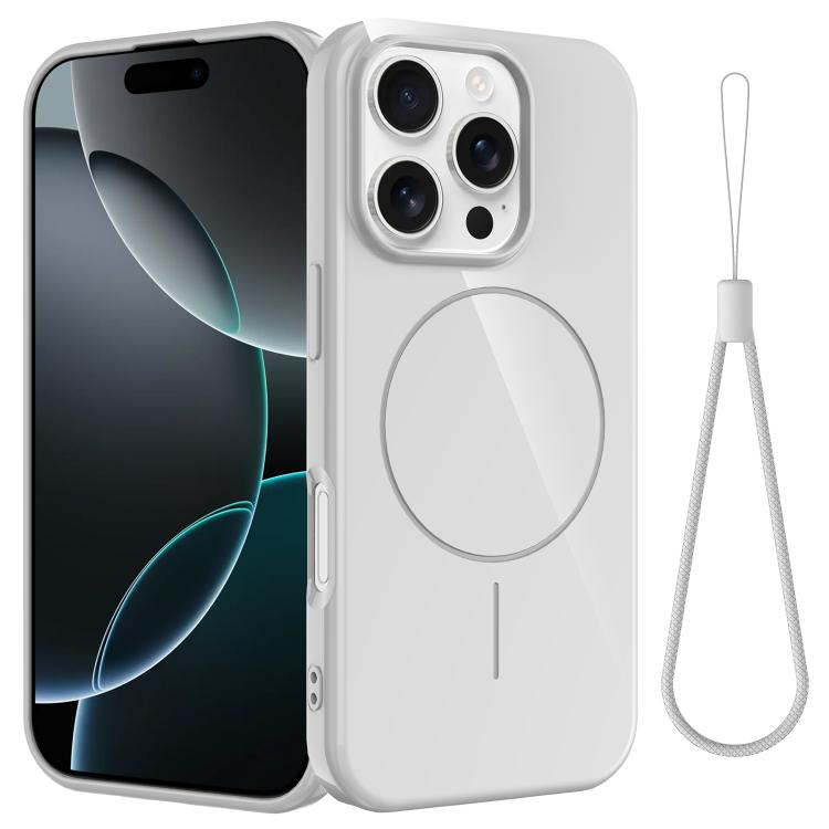 Glossy TPU Shockproof MagSafe Phone Case with Lanyard, For iPhone 18 Pro / 17 Pro, For iPhone 18 Pro Max / 17 Pro Max, For iPhone 17e / 16e, For iPhone 17, For iPhone Air, For iPhone 16 Pro Max