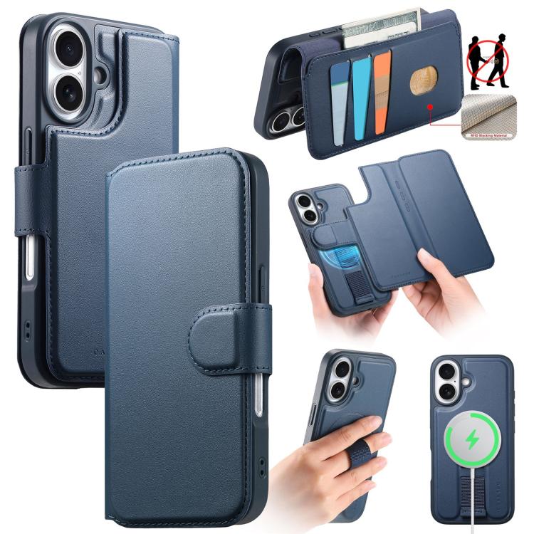 CaseNeo Finger Grip Strap MagSafe Leather Phone Case, For iPhone 17e / 16e, For iPhone 17 Pro Max, For iPhone 17 Pro, For iPhone 17