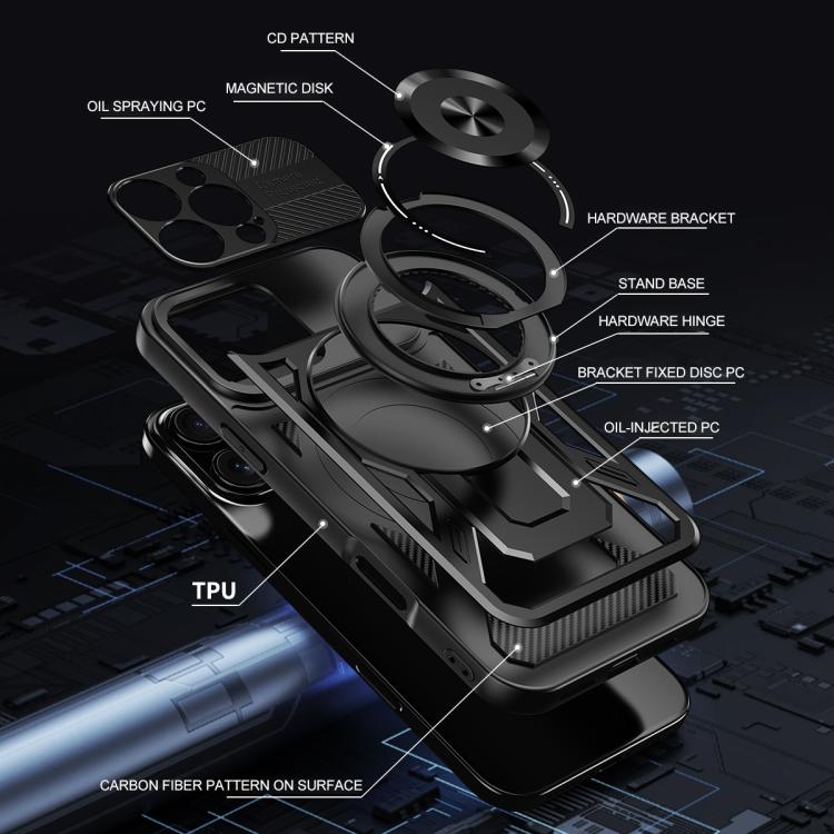 Armor Rotating Holder MagSafe Phone Case, For iPhone 15, For iPhone 14 Plus, For iPhone 14, For iPhone 14 Pro
