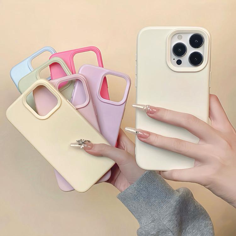 Dopamine Simple Imitation Liquid Silicone Phone Case, For iPhone 16 Plus