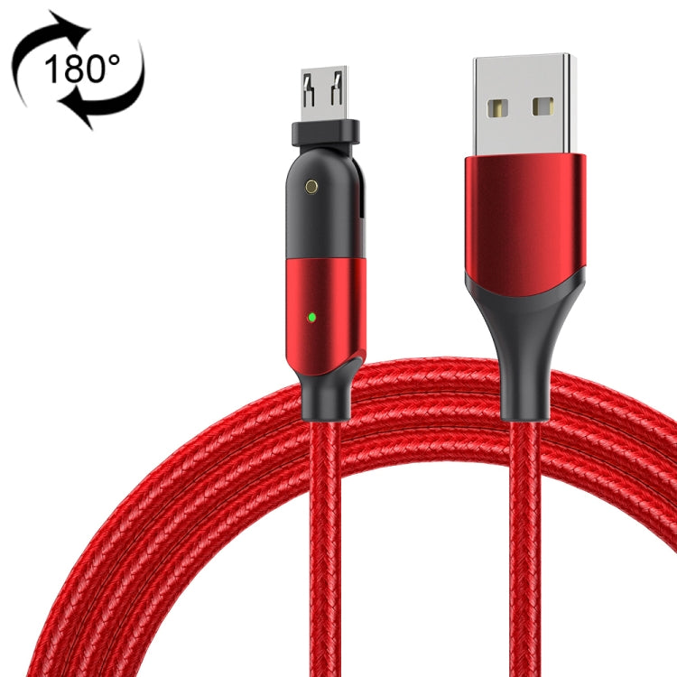 2.4A USB to Micro USB 180 Degree Rotating Elbow Charging Cable, 1.2m Micro USB, 2m Micro USB