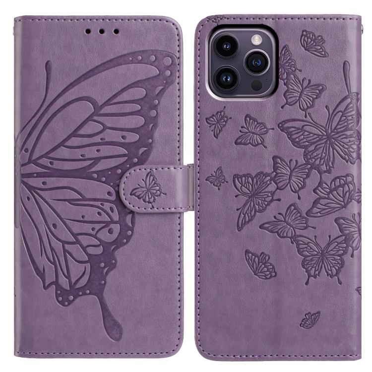 Butterfly Flutter Pattern Embossed Leather Phone Case