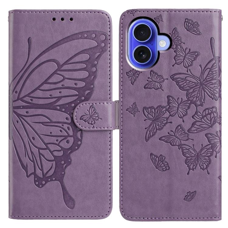 Butterfly Flutter Pattern Embossed Leather Phone Case