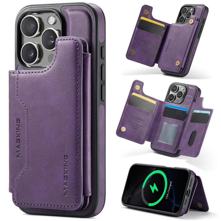MAGKING K3 Series MagSafe RFID Card Bag Detachable Phone Case, For iPhone 17e / 16e, For iPhone 17, For iPhone 16 Pro Max, For iPhone 16 Pro