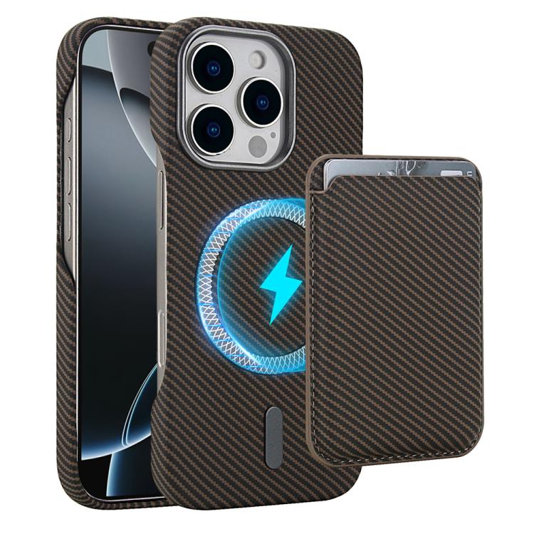 Carbon Fiber MagSafe Magnetic Card Holder Phone Case, For iPhone 18 Pro / 17 Pro, For iPhone 18 Pro Max / 17 Pro Max, For iPhone 17, For iPhone Air, For iPhone 16 Pro Max