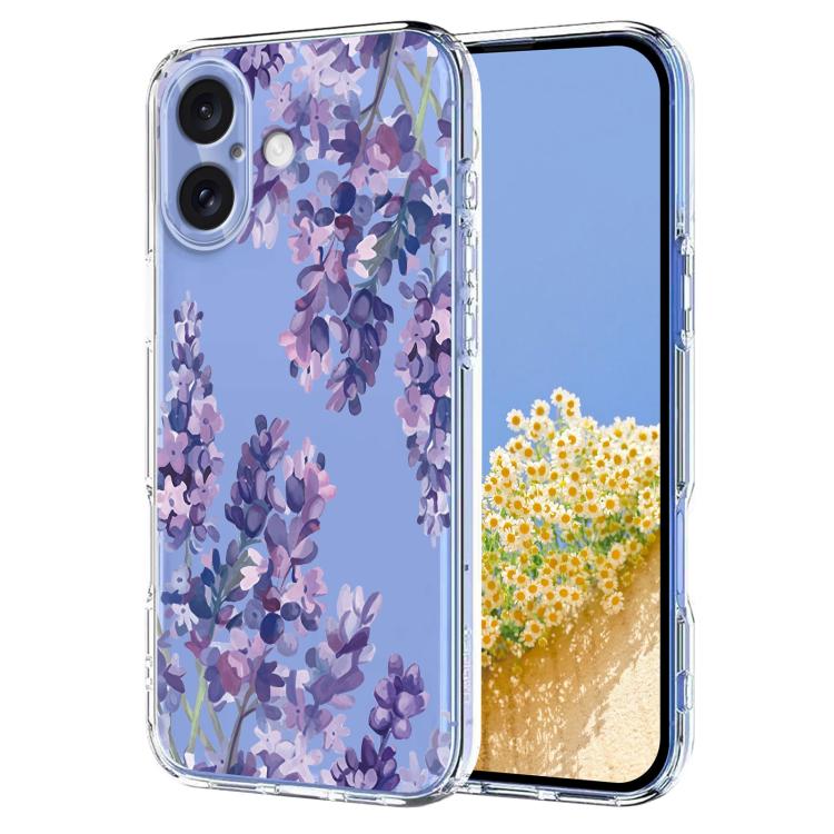 Flower Pattern Painted TPU Phone Case, For iPhone 17e / 16e, For iPhone 17 Pro Max, For iPhone 17 Pro, For iPhone 17