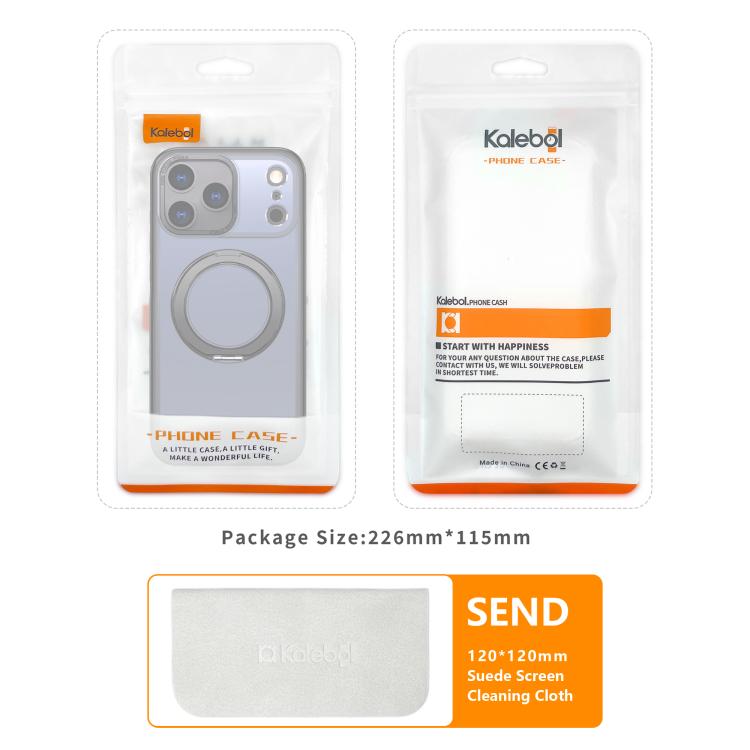 kalebol MagSafe Metal Ring Holder Phone Case, For iPhone 17e / 16e, For iPhone 17 Pro Max, For iPhone 17 Pro