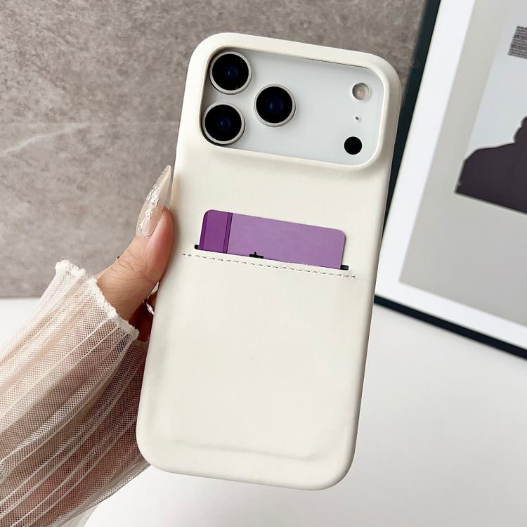 Skin Feel Sheepskin Card Slot Phone Case, For iPhone 18 Pro / 17 Pro, For iPhone 18 Pro Max / 17 Pro Max, For iPhone 17, For iPhone Air