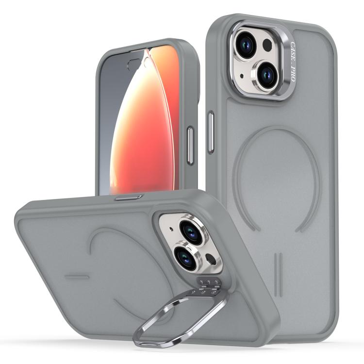 Bright Color Frosted Skin-feel Camera Bracket Magsafe Phone Case, For iPhone 13 Pro, For iPhone 13