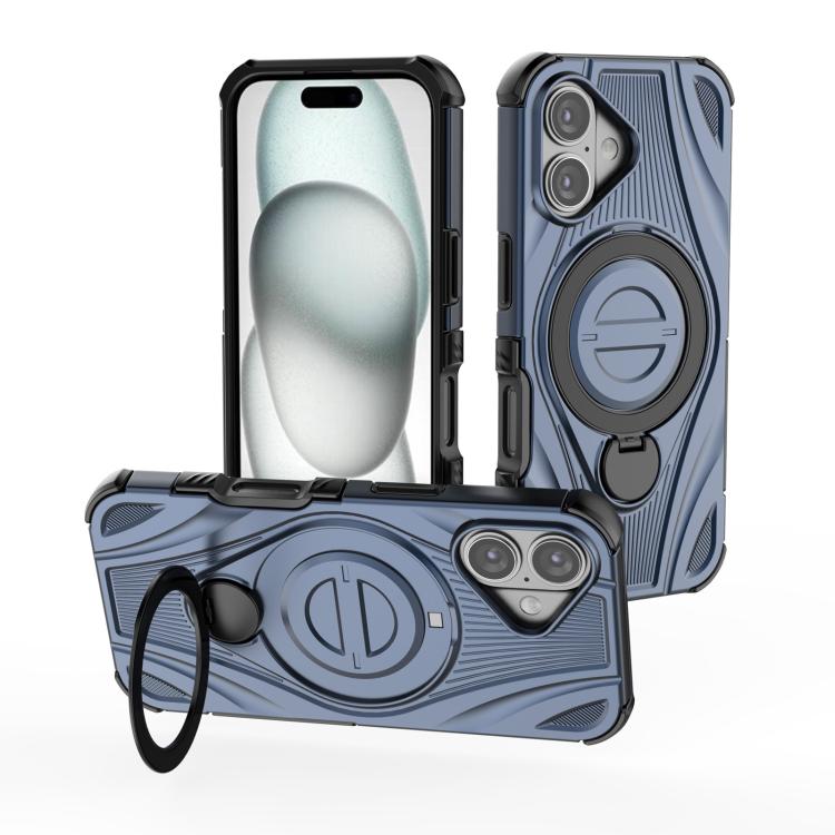 Star Ring Metallic Pivot Bracket Magnetic Phone Case, For iPhone 16 Pro Max, For iPhone 16 Pro, For iPhone 16