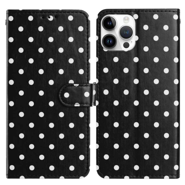 Small Dots Pattern Vegan Leather Phone Case, For iPhone 13, For iPhone 13 mini, For iPhone 12 Pro Max, For iPhone 12 / 12 Pro