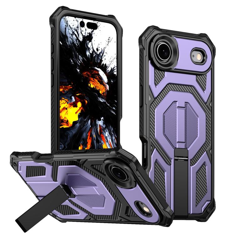 Hidden Metal Holder Magnetic Shockproof Phone Case, For iPhone 17 Pro Max, For iPhone 17 Pro, For iPhone 17, For iPhone Air
