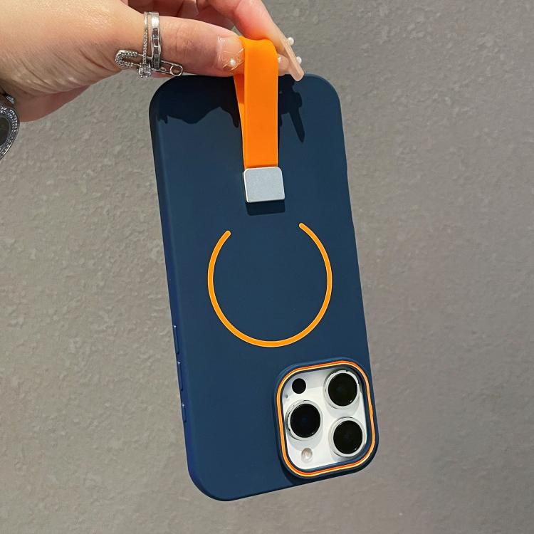 Skin-feel Magnetic TPU Phone Case with Silicone Strap, For iPhone 13 Pro Max, For iPhone 13 Pro, For iPhone 13, For iPhone 12 / 12 Pro