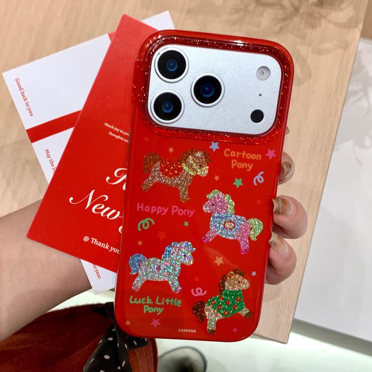 Fun Pony Pattern Lunar New Year Phone Case, For iPhone 13 Pro Max, For iPhone 13 Pro, For iPhone 13