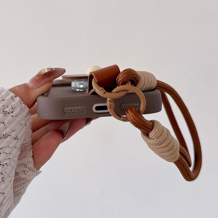 Floral Holder TPU Phone Case with PU Buckle Lanyard, For iPhone 16, For iPhone 15 Pro Max, For iPhone 15 Pro, For iPhone 15, For iPhone 14, For iPhone 14 Pro
