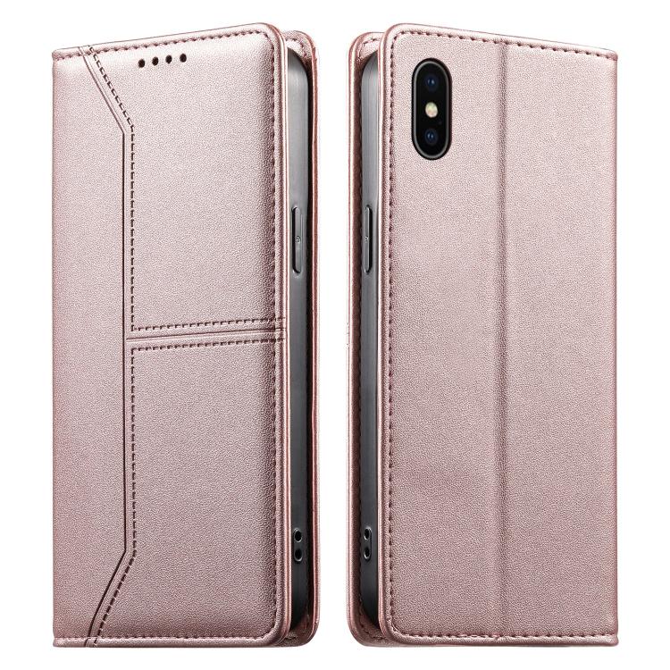 Stitched Line Magnetic RFID Vegan Leather Phone Case, For iPhone 11 Pro Max, For iPhone 11, For iPhone 11 Pro, For iPhone X / XS