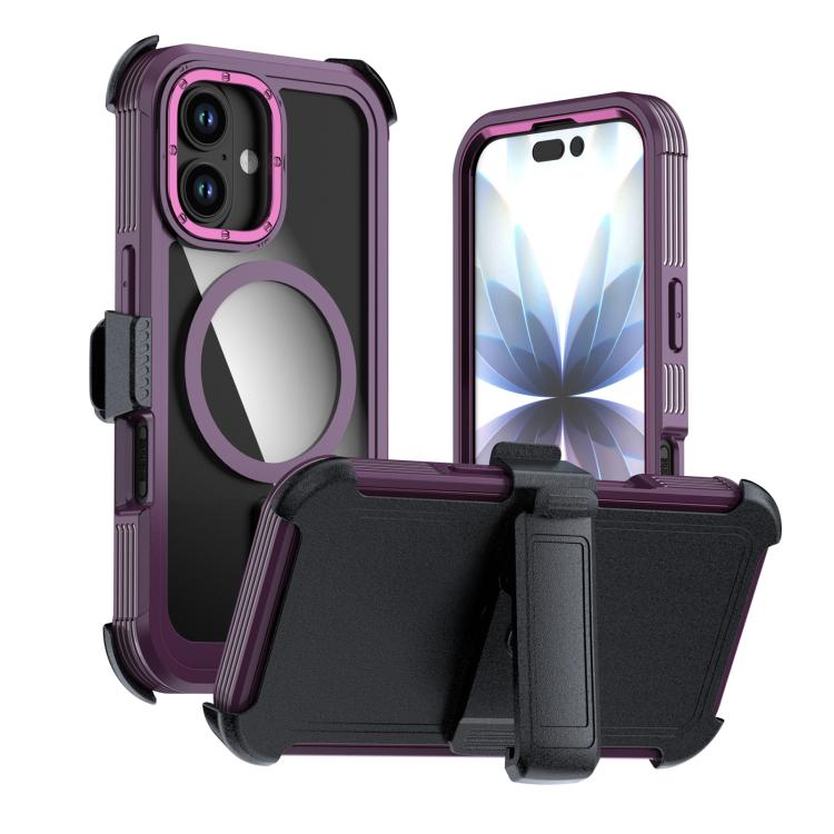Acrylic Full Coverage Magnetic Phone Case with Back Clip, For iPhone 17 Pro Max, For iPhone 17 Pro, For iPhone 17