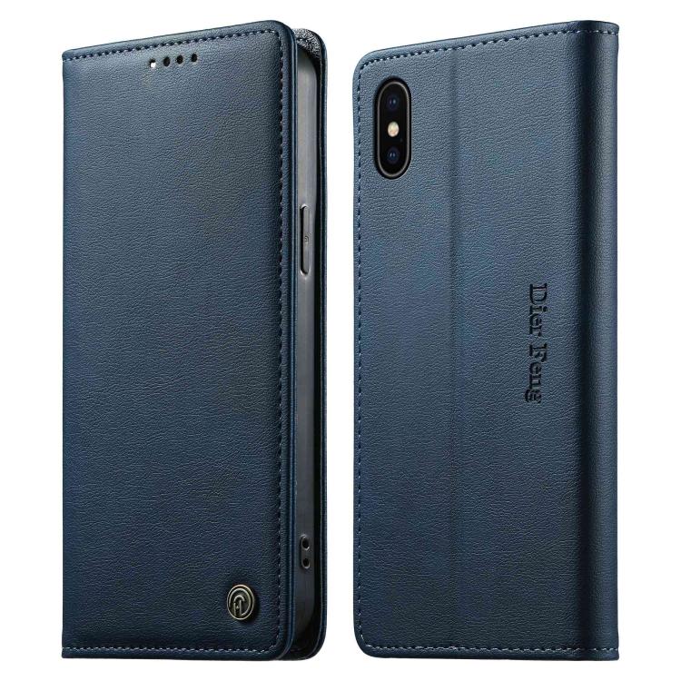 Dierfeng Metal Snap Magnetic RFID Vegan Leather Phone Case, For iPhone 11 Pro Max, For iPhone 11, For iPhone 11 Pro, For iPhone X / XS