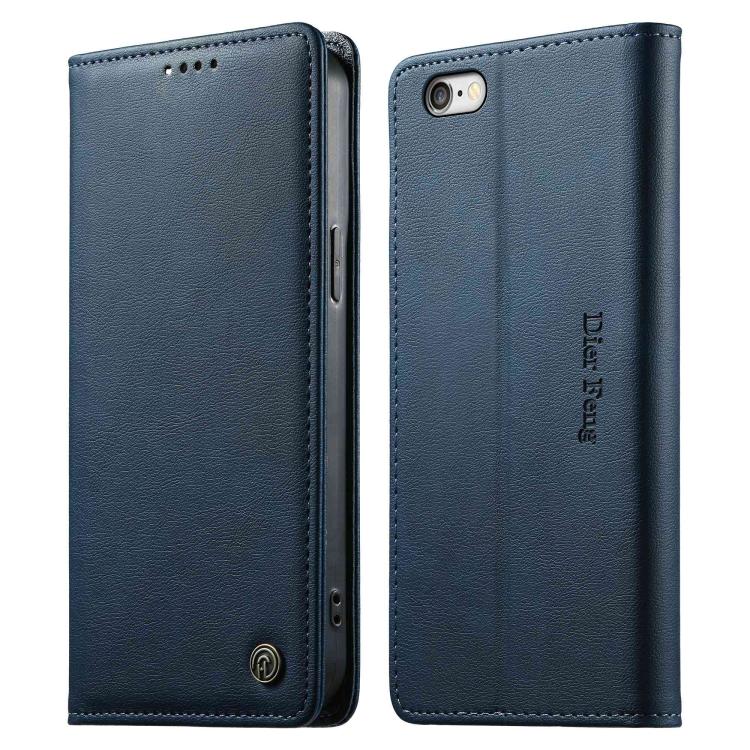Dierfeng Metal Snap Magnetic RFID Vegan Leather Phone Case, For iPhone XR, For iPhone XS Max, For iPhone 8 Plus / 7 Plus