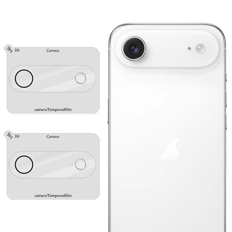 2pcs/Set LeReach TF Series 3D Full Coverage Version HD Wear-Resistant Camera Lens Glass Film, For iPhone 17 Pro, For iPhone 17, For iPhone Air