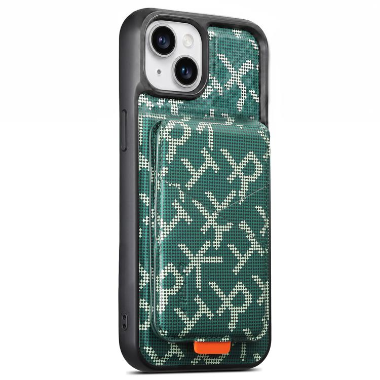 ESEBLE E5 Letter Pattern Detachable Card Holder Magnetic RFID Phone Case, For iPhone 15 Pro Max, For iPhone 15 Pro, For iPhone 15