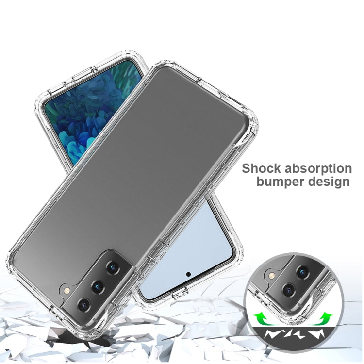 Shockproof High Transparency Two-color Gradual Change PC+TPU Candy Colors Protective Case, For Samsung Galaxy S21 5G