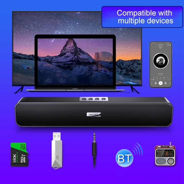 YINDIAO A36 Bluetooth 5.0 Smart Subwoofer Computer Wireless Bluetooth Speaker, Bluetooth Upgrade Version, Bluetooth Upgrade Version(Black)