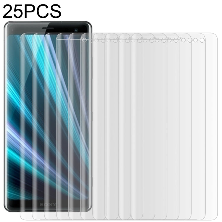 25 PCS For Sony Xperia XZ3 0.3mm 9H Surface Hardness 3D Curved Edge Full Screen Tempered Glass Film, For Sony Xperia XZ3