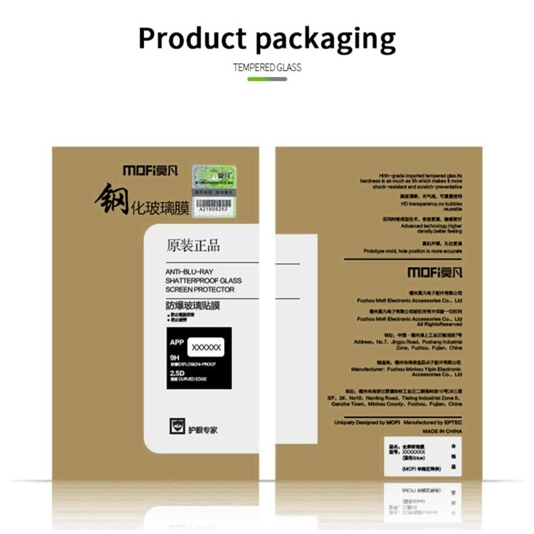 MOFI 9H 2.5D Full Screen Tempered Glass Film, For OnePlus 9, For Redmi Note 10 Pro