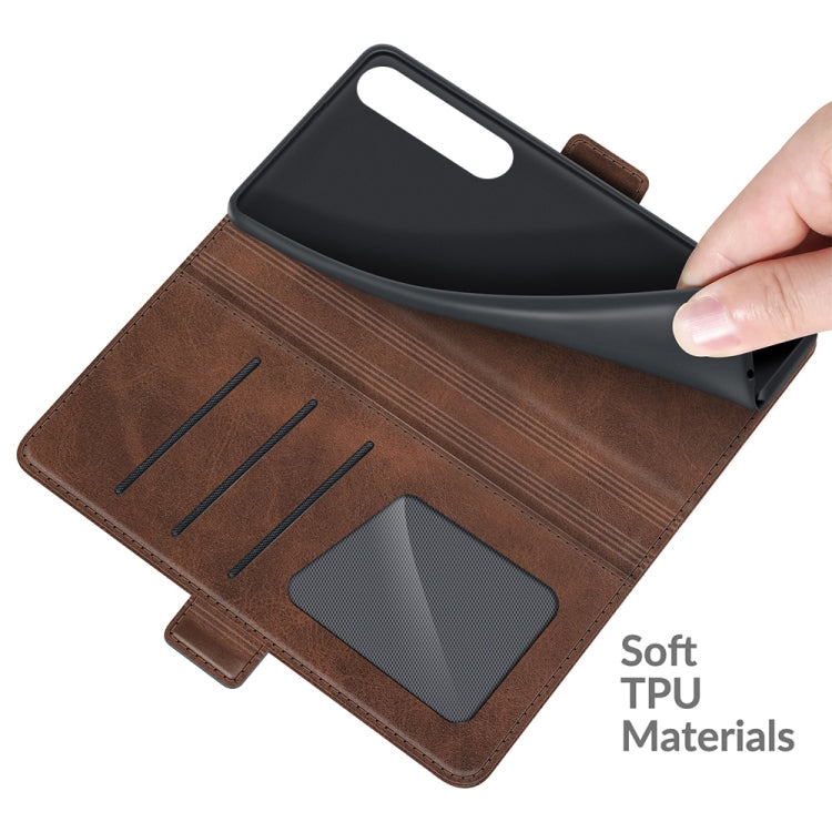 For Sony Xperia 1 III Dual-side Magnetic Buckle Horizontal Flip Leather Case with Holder & Card Slots & Wallet, For Sony Xperia 1 III