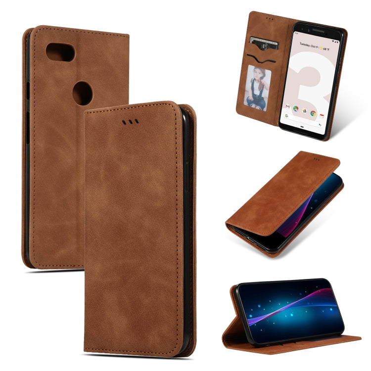 Retro Skin Feel Business Magnetic Horizontal Flip Leather Case for Google Pixel 3, For Google Pixel 3