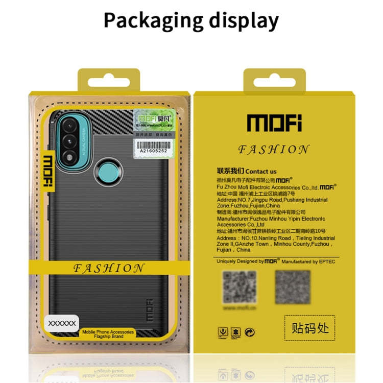 MOFI Gentleness Series Brushed Texture Carbon Fiber Soft TPU Case, For Motorola Moto E20 / E30 / E40, For Motorola Moto G Pure 2021, For Nokia XR20