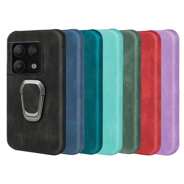 For OnePlus 10 Pro Ring Holder PU Phone Case, For OnePlus 10 Pro