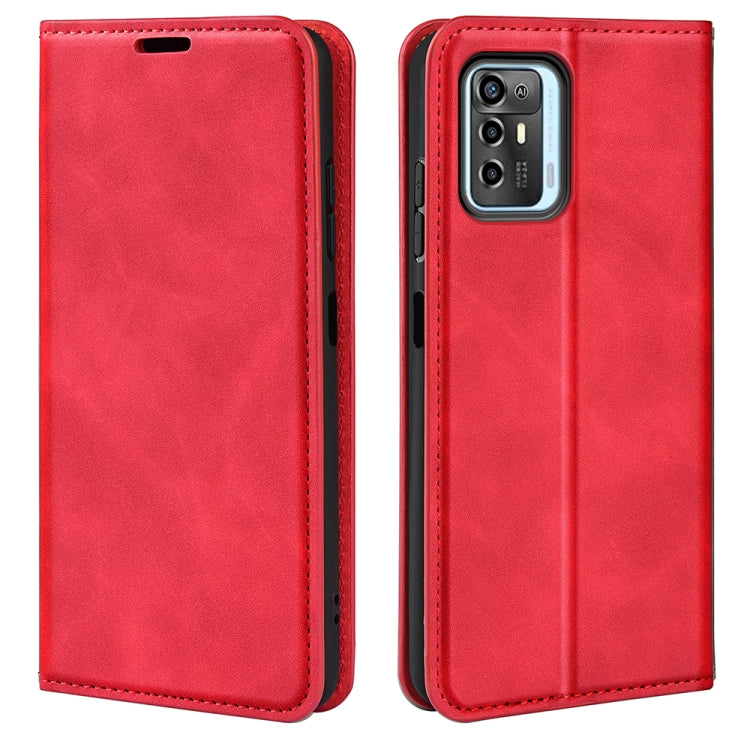 For ZTE Blade A72 5G Retro-skin Magnetic Suction Leather Phone Case, For ZTE Blade A72 5G