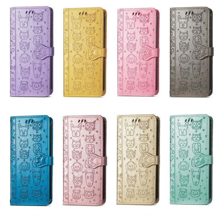 Cute Cat and Dog Embossed Leather Phone Case, For Huawei Nova Y90, For Motorola Edge 30 Neo, For Nokia C21
