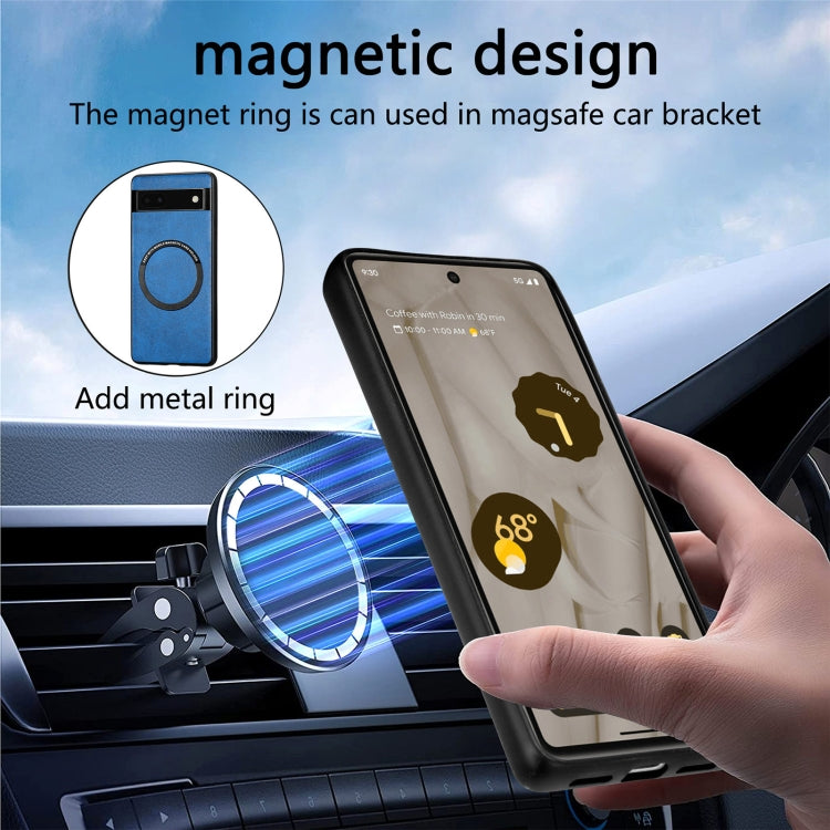 For Google Pixel 6A Solid Color Magsafe Leather Phone Case, For Google Pixel 6A