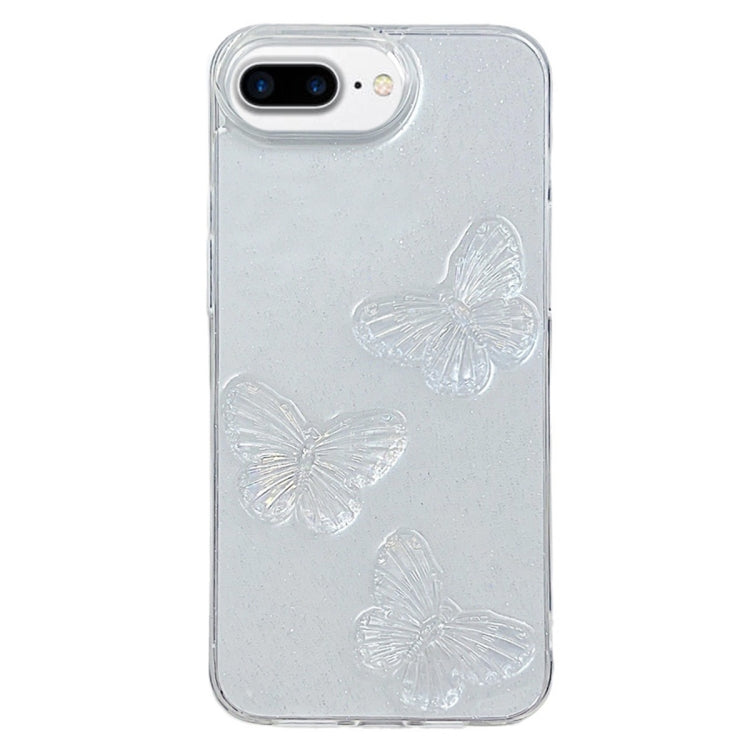 Clear Crystal Butterflies TPU Phone Case, For iPhone XS Max, For iPhone 7 Plus / 8 Plus
