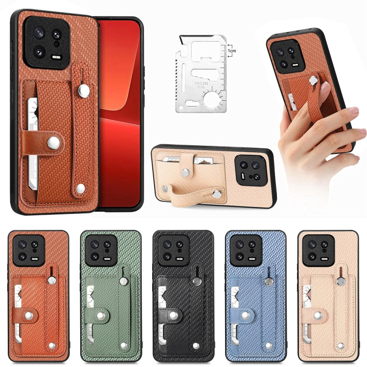 Wristband Kickstand Card Wallet Back Phone Case with Tool Knife, For Redmi 15C 5G / 4G Global 171mm, For Xiaomi 15T, For Redmi K80 Pro / Poco F7 Ultra, For Redmi K80 / Poco F7 Pro