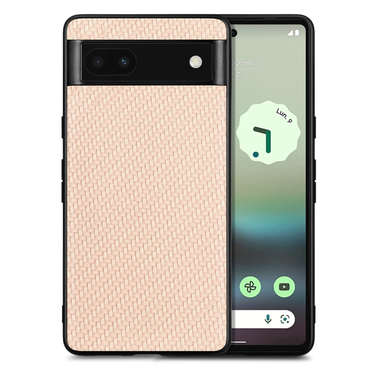 Carbon Fiber Texture Leather Back Cover Phone Case