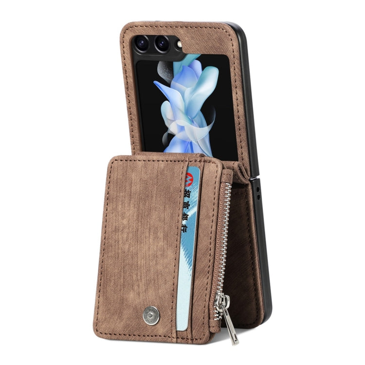JUNSUNMAY Wallet Leather Phone Case with Card Slots, For Samsung Galaxy Z Flip5