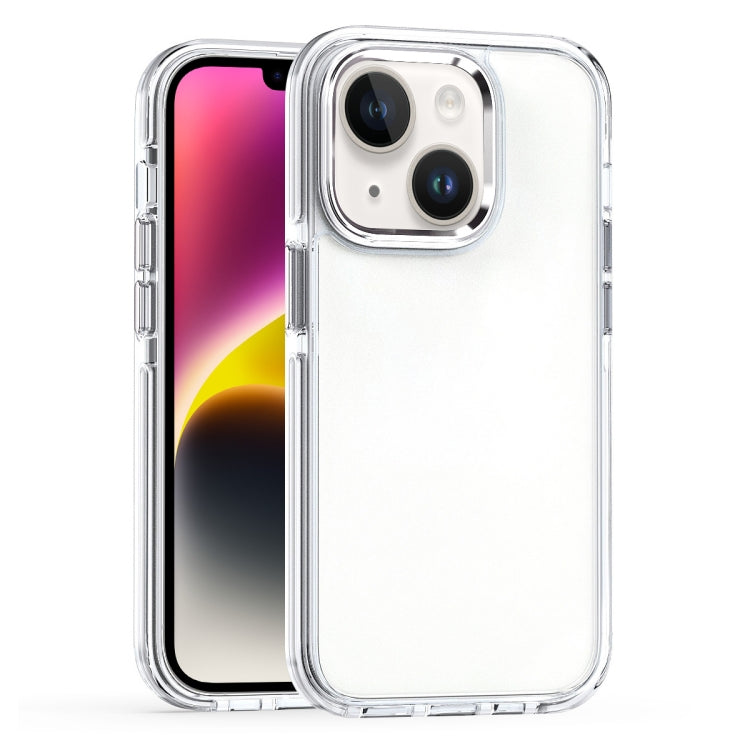 Two-color TPU Transparent PC Shockproof Phone Case, For iPhone 15 Pro Max, For iPhone 15 Pro, For iPhone 15 Plus, For iPhone 15